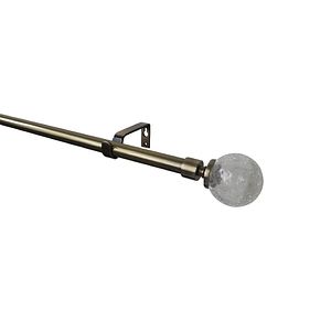 Set galerie simpla extensibila, metal, 330/200 cm, auriu, diametru 19 mm  GoodHome Antiki