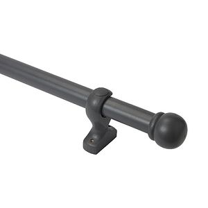 Set galerie lemn, gri, 150 cm, diametru 28 mm