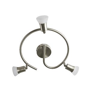 Plafoniera LED COLOURS Nabesna, 200lm, 3 x 3.4W, lumina calda, argintiu