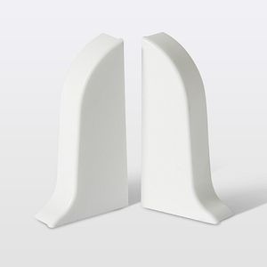 Set terminatii plinta, PVC, 4.42 x 2.33 cm, 2 bucati, alb