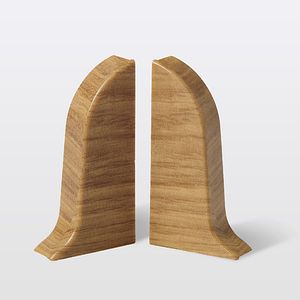 Set terminatii plinta, PVC, 4.42 x 2.33 cm, 2 bucati, stejar