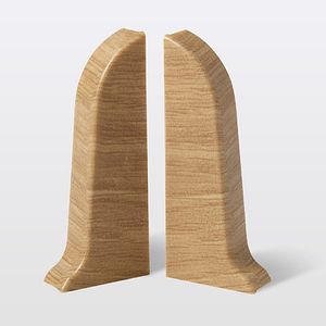 Terminatie plinta dreapta - stanga GOODHOME Decor 525, PVC, 5.7 x 2.33 cm, 2 bucati, natur