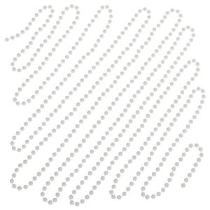 Decoratiune Craciun Sirag margele, 5 m, alb