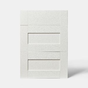 Front usa cu 3 sertare GOODHOME Alpinia, PAL, MDF, 49.7 x 71.5 x 1.8 cm, crem lucios