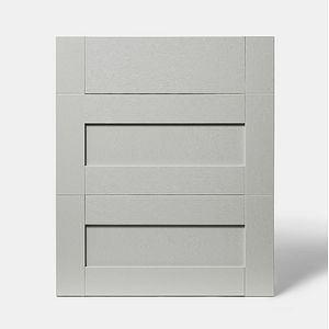 Front usa cu 3 sertare GOODHOME Alpinia, PAL,MDF, 59.7 x 71.5 x 1.8 cm, gri mat