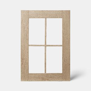 Front usa GOODHOME Alpinia, MDF si sticla, 49.7 x 71.5 x 1.8 cm, maro