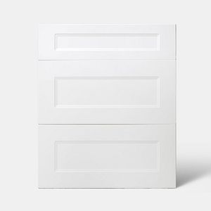 Front usa cu 3 sertare GOODHOME Artemisia, MDF, 59.7 x 71.5 x 1.8 cm, alb mat 