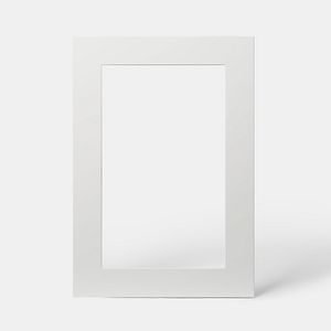 Front usa GOODHOME Alisma, sticla, 49.7 x 71.5 x 1.8 cm, alb