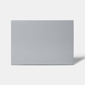 Front usa cu 2 sertare GOODHOME Artemisia, MDF, 49.7 x 35.6 x 1.8 cm, gri, lucios