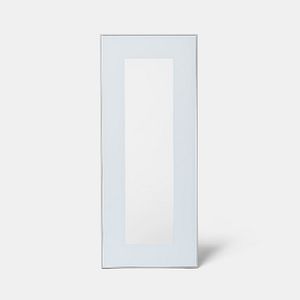 Front usa GOODHOME Winterana, sticla si MDF, 29.7 x 71.5 x 2 cm, alb