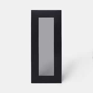 Front usa GOODHOME Winterana, sticla si MDF, 29.7 x 71.5 x 2 cm, negru
