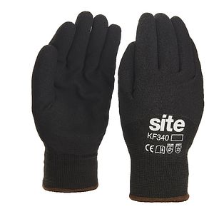 Manusi protectie termica Site KF340, nitril, acrilic si nylon, negru, marime L