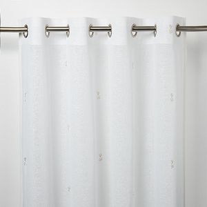 Perdea voal GoodHome Howlite, poliester, 140 x 260 cm, gri deschis