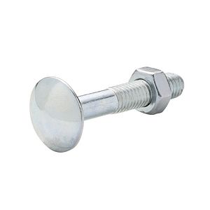 Surub cu cap bombat si gat patrat DIALL, 5 x 30 mm, otel