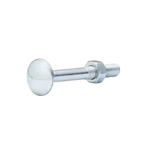 Surub cu cap bombat si gat patrat DIALL, 5 x 40 mm, otel