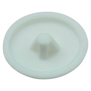 Saiba plata medie Diall, din otel-carbon, diametru 18 mm, 20 bucati, alb