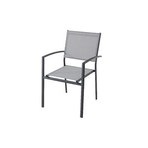 Scaun terasa NONAME Baru, aluminiu, 56.5 x 87 x 59.5 cm, gri