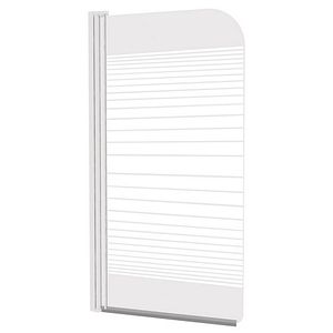 Paravan pentru cada, 75 x 130 cm, alb, sticla securizata  GoodHome Arkell