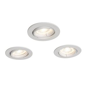 Set 3 spoturi LED COLOURS Caius, 4.9W, 345lm, 2700K, alb