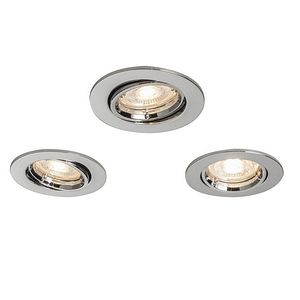 Set 3 spoturi LED COLOURS Caius, GU10, 4.9W, 345lm, 2700K, argintiu