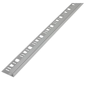 Profil drept, 8 mm, 250 cm, aluminiu, crom