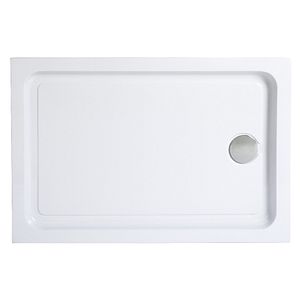 Cadita dus Cooke & Lewis Lagan, ABS si acril, dreptunghiulara, 100 x 80 x 15 cm, alb