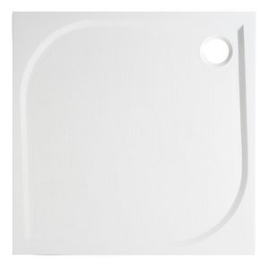 Cadita dus GoodHome Limski, patrata, rasina, 70 x 70 x 2.8 cm, alb