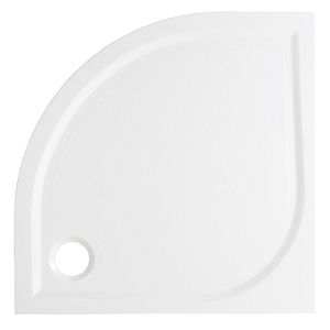 Cadita dus GoodHome Limski, semirotunda, rasina, 80 x 80 x 2.8 cm, alb