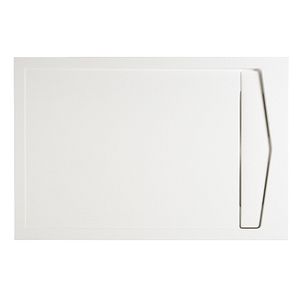 Cadita dus Cooke & Lewis Helgea, dreptunghiulara, rasina, 120 x 80 x 4.5 cm, alb