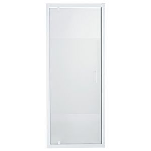 Usa dus pivotanta Cooke & Lewis Onega, aluminiu, 90 x 190 cm, sticla securizata 5mm, profil alb