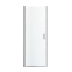 Usa dus pivotanta GoodHome Beloya, aluminiu, 80 x 195 cm, sticla securizata 8mm, profil crom