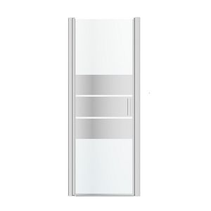 Usa dus pivotanta GoodHome Beloya, aluminiu, 80 x 195 cm, sticla oglinda, profil crom