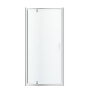 Usa dus pivotanta GoodHome Beloya, aluminiu, 100 x 195 cm, sticla securizata 8mm, profil crom
