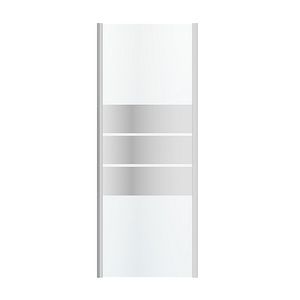Paravan dus GoodHome Beloya, aluminiu, sticla oglinda, 80 x 195 cm, crom