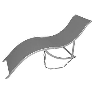 Sezlong terasa BLOOMA Papaya, 172 x 56 x 66 cm, argintiu