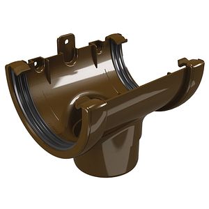 Racord jgheab burlan PVC Devorex 80 Clasic, 120 mm, maro