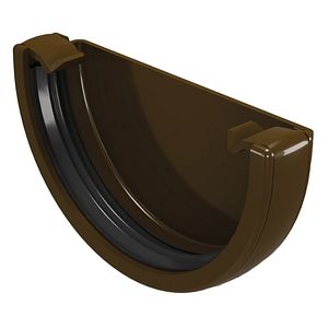 Capac jgheab PVC Devorex Clasic, 120 mm, maro