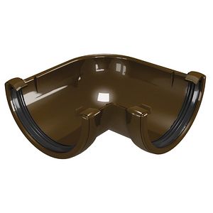 Cotar jgheab PVC Devorex, 90 grade, D 120 mm, maro