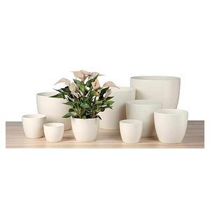 Ghiveci flori SCHEURICH, ceramica, D 22 cm, alb