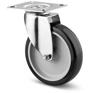 Roata pivotanta TENTE, poliuretan, 75 mm, 60 kg, gri