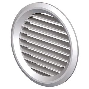 Grila ventilatie rotunda din plastic, 100mm, alb