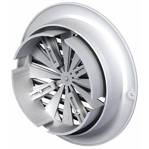 Grila ventilatie rotunda din plastic Vents, 100 -150 mm, alb 