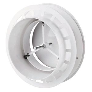 Anemostat cu flansa, 125 mm, culoare alb