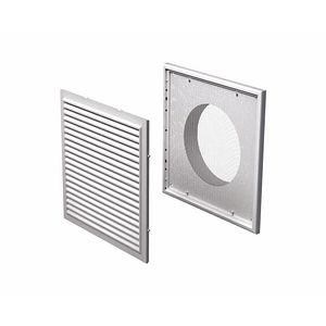 Grila pentru ventilatie cu plasa insecte, plastic, 150 mm, alb