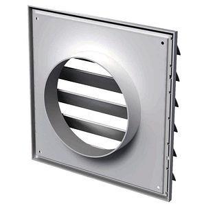 Grila ventilatie din plastic cu jaluzele, 150 mm, alb