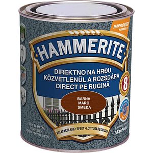 Email pentru metal lovitura de ciocan, interior/exterior, culoare maro, 0.75 L  Hammerite