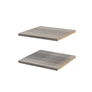 Pachet 2 rafturi, gri stejar, 37 x 35 cm  GoodHome Atomia