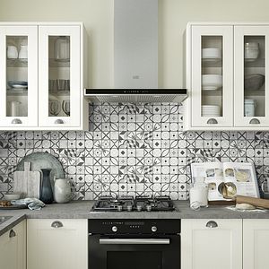 Mozaic interior GOODHOME Hydrolic, 30 x 30 cm x 10 mm, alb-negru