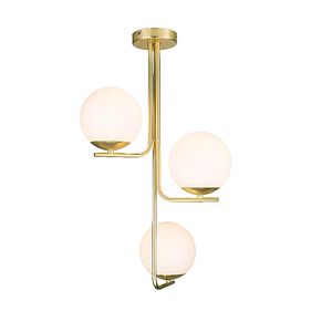 Lustra tip pendul, Auriu, 10 W, 3 x E14 GoodHome Baldaz