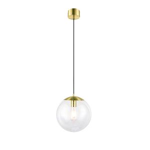 Lustra tip pendul, Transparent/Alama, 28 W, 1 x E27  GoodHome Dacite